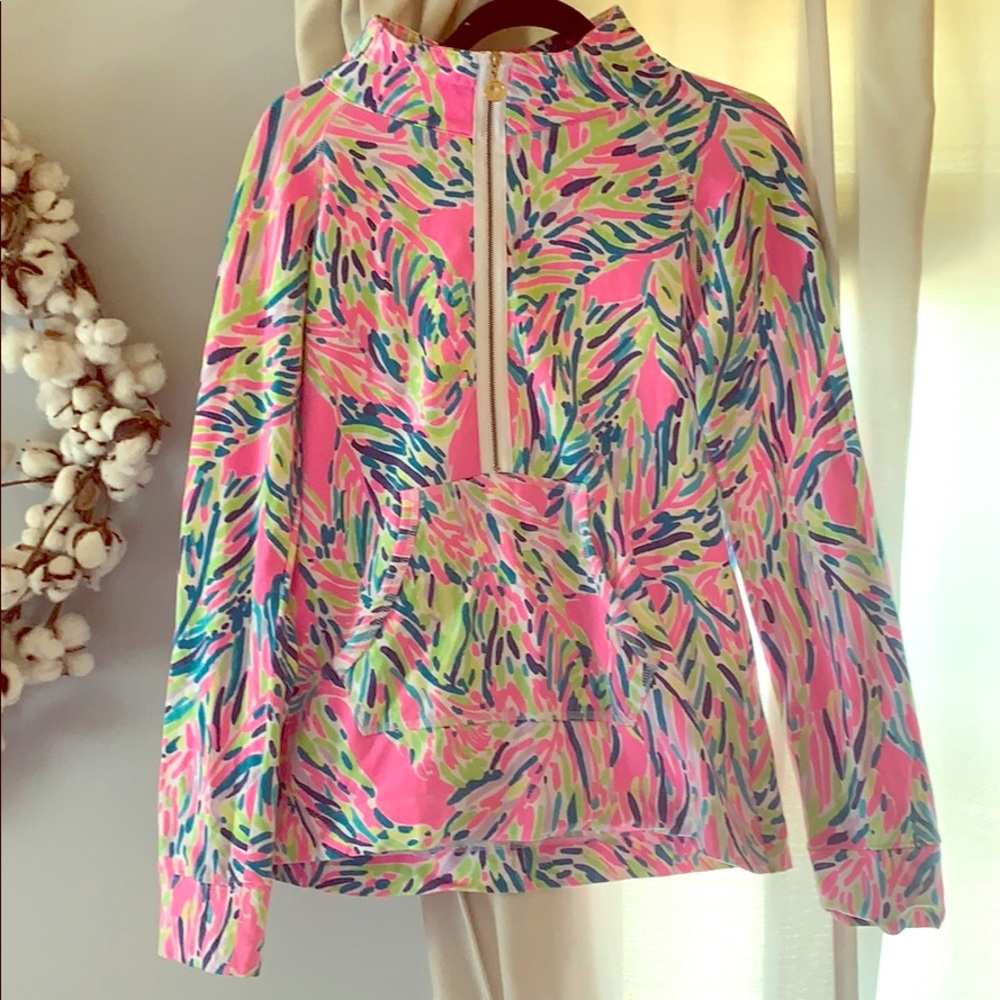Lilly Pulitzer multi palm reader popover size M